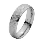 Hammered Titanium Band w/Polished Edge - FRT048 Hammered Titanium Band w/Polished Edge - FRT048